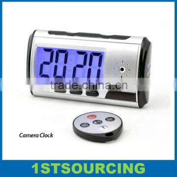 Multi-function Alarm Clock Hidden Camera With Remote Controller, Motion Detection Mini Clock Camera