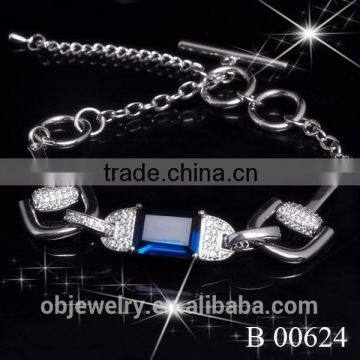 Alibaba bule saphire zircon jewelry bracelets