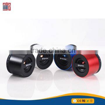 Round shape blue black red sliver portable bluetooth wireless speaker