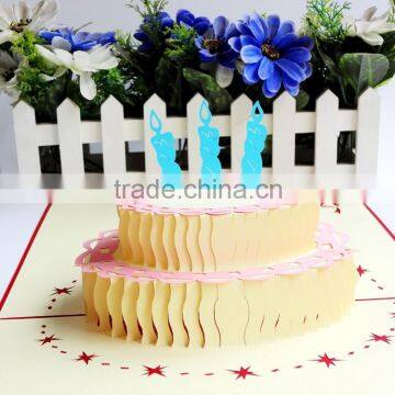 Big Card 25*25cm Cake 3d Handmade Pop up Birthday Creative Card photo-2