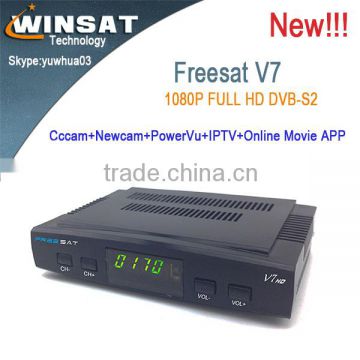 New product!!! Original Freesat V7 1080P FULL HD DVB-S2 super mini satellite tv receiver support BISS,Patch,and Key edit import