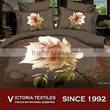 luxury chocolate floral 3d print duvet covers comforter sets 4pcs bedding sets