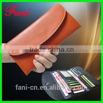 OEM welcome China factory wholesale genuine leather wallets for girls or young ladies