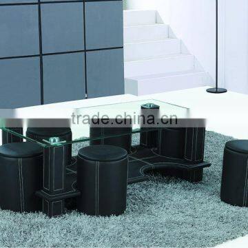 Fashion design MDF cover PVC coffee table