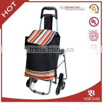 100kg load-bearing polyester shopping trolley with seat