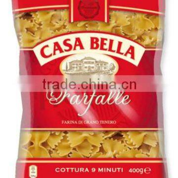 Soft Wheat Semolina Farfalle - 400 g. Private Label Available. Made in EU.