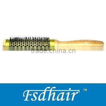 Bamboo aluminum barrel hair brush