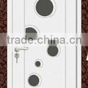 glass white color wooden door