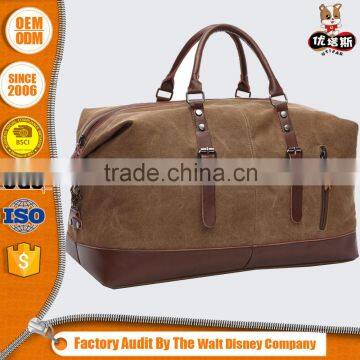 Large Capacity Waxed Leather canvas duffle bag Luggage