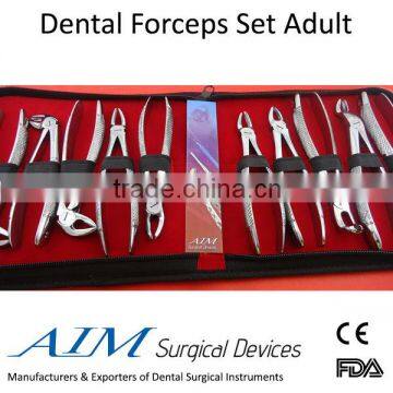 Dental Extracting Forceps Set Adult 10 Pcs English Pattern