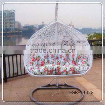 Leisure garden rattan two seat swing