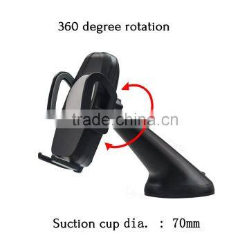 Universal One Hand Release 360 Degree Rotation Windshield Wireless qi Car Charger for 3.5-6inch Smartphone photo-4