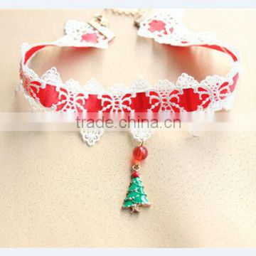 MYLOVE Handmade lace christams necklace christmas tree MLCHN-01