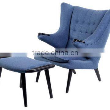 Replica Hans J. Wegner Teddy Papa Bear Chair with ottoman