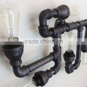 Industrial Pipe wall light lamp