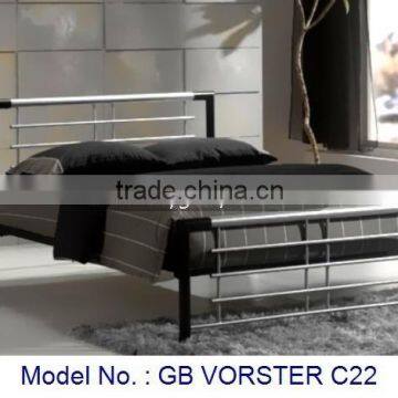 Cheap Double Metal Bed With Modern Style Designs For Home Bedroom Furniture In Stylish Appearance