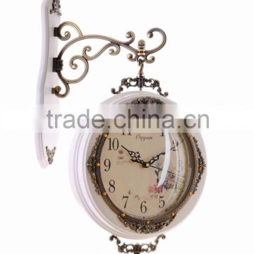 Modern Design White Wood Frame Wall Clock For Home Decoration