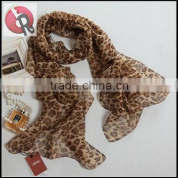 leopard silk Chiffon scarf