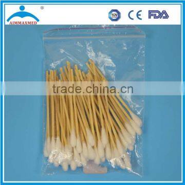 Medical wooden cotton swabs buds tips for hospital