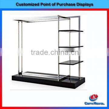 hot sale powder coated metal shop clothes hanger stand
