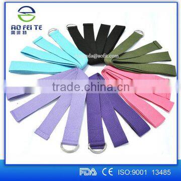 New Products 2016 Adjustable Yoga Stretch Strap D-Ring Training Belt Waist Leg Fitness Tools photo-3
