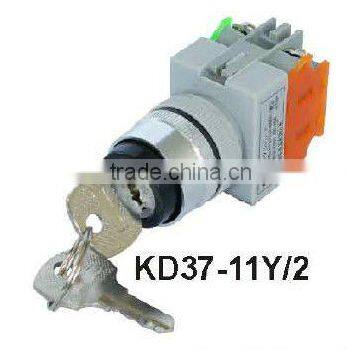 Key Selector Actuator , selector switch,Two Position or Three Position KD37-11Y/2 KD37-20Y/3