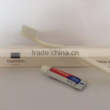 Yangzhou factory OEM disposable hotel toothbrush with toothpaste