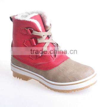 Cheap Snow Boots With Lace up Style Red Upper photo-2