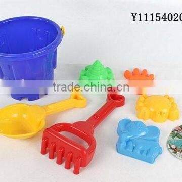 Summer Toys PP Plastic Beach Bucket Sand Beach Toys Set 7PCS with EN71