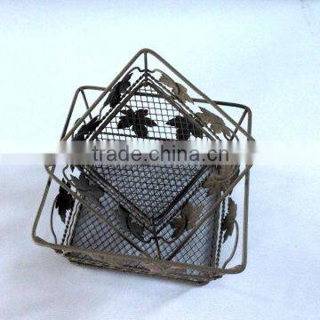 2014 Popular black iron basket wholesale