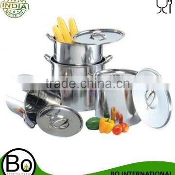 STAINLESS STEEL DOME LID STOCK POT SET