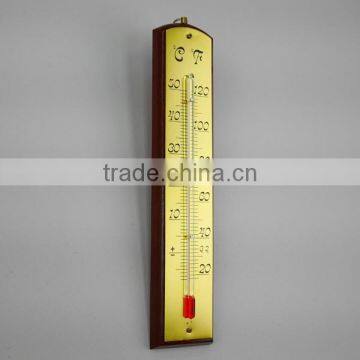 Mahogany Garden Metal Thermometer
