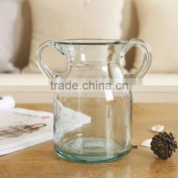 Amphora type home decration Flower glass vase