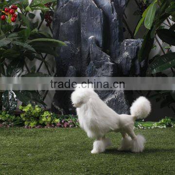 Faux Fur Artificial Puppy Dog Poodle Figurine photo-2