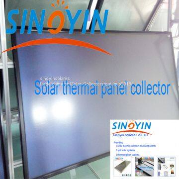 Solar keymark solar flat collector of 2.5sqm,black frame grid absorber