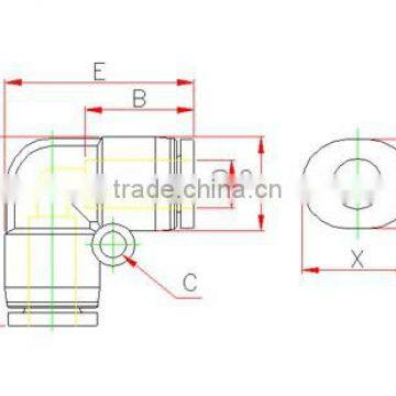 Plastic Tube Fitting, Union Elbow ,compact One -touch Tube Fitting , Push in Tube Fitting photo-2