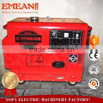 220 Volt silent diesel generator 6.5kva with family size