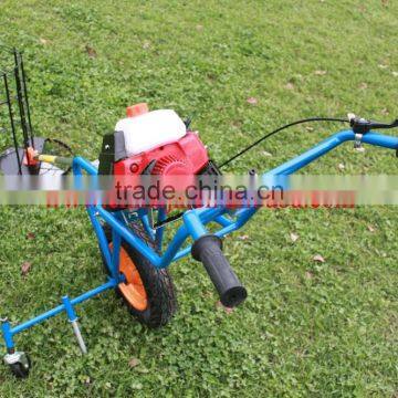 High quality Hand push type with tyre brush cutter/Wheat Harvester 40.2 cc mini rice harvester/brush cutter