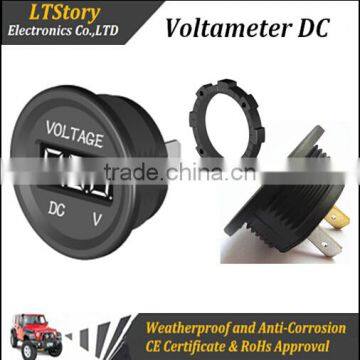 White Car Marine Truck Bus Auto Voltmeter Voltage Gauge Tester Volt Meter