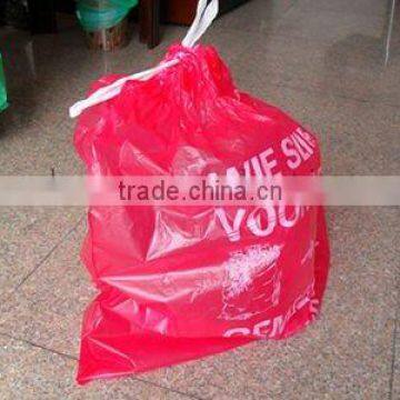 ldpe/hdpe biodegradable compostable rubbish/garbage plastic bags with drawstring on roll