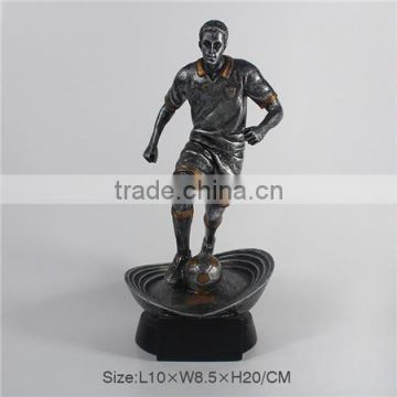 Resin soccer player trophy