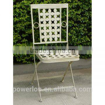 Powerlon Vintage Wrought Iron Folding Patio Chair photo-3