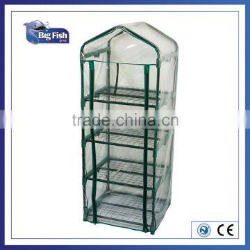 Apollo Happy Planter Replacement Cover 4-Tier Portable Mini PVC Greenhouse with Four Steel Shelves and Clear replacement cover