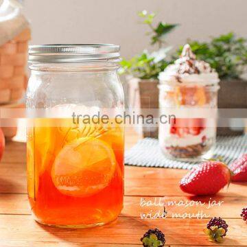 16/8/32 oz BALL! mason jars/mason glass jar/embossed glass jar with regular wide mouth