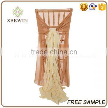 Ruffle Chiffon Chair Cover Chair Sash photo-3