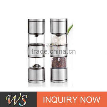 WS-PG20 High Quality Silver Salt Stainless Steel Pepper Grinder, Spice Mill, Grind Stick Tool