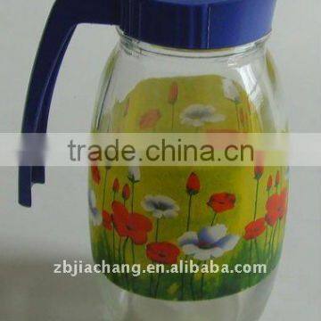 pineapple shaped glass pitcher with plastic lid