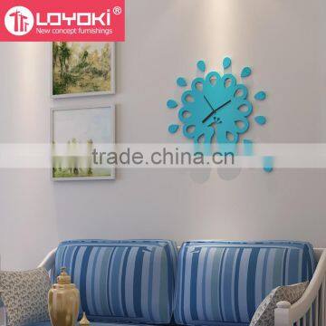 Home Wall Decorative Creative Design Wall Mount Wooden Clock Carving Flower Decorative Wall Clock photo-5