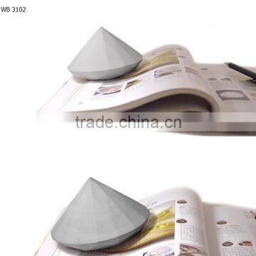 Set of two Cement Diamond Shape paper weight