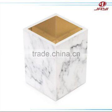 2017 Factory wholesale custom acrylic fancy pen holder desktop marble pen holder